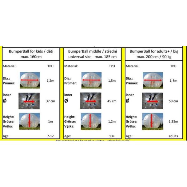 High Tensile Strength Inflatable Bubble Soccer Customize Size International Standard