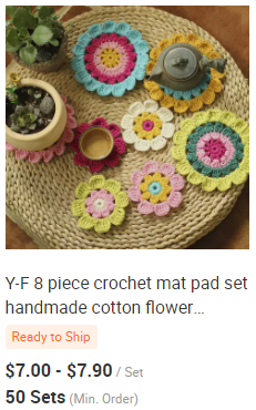 Y-F Earthy Cute Boho Color Crochet Floral Doilies Coasters Cup Drink Coasters Dinning Coffee Table Decor 2025