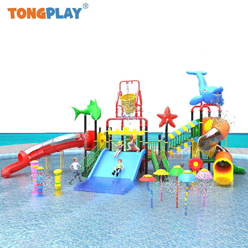 Tong Play Safe High Quality Kids Plastic Slide Kids Water Park Outdoor Playground Equipment