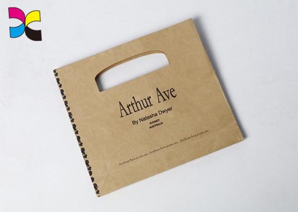 Economic Recycled Printed Paper Bags With Lamination / Varnishing Surface