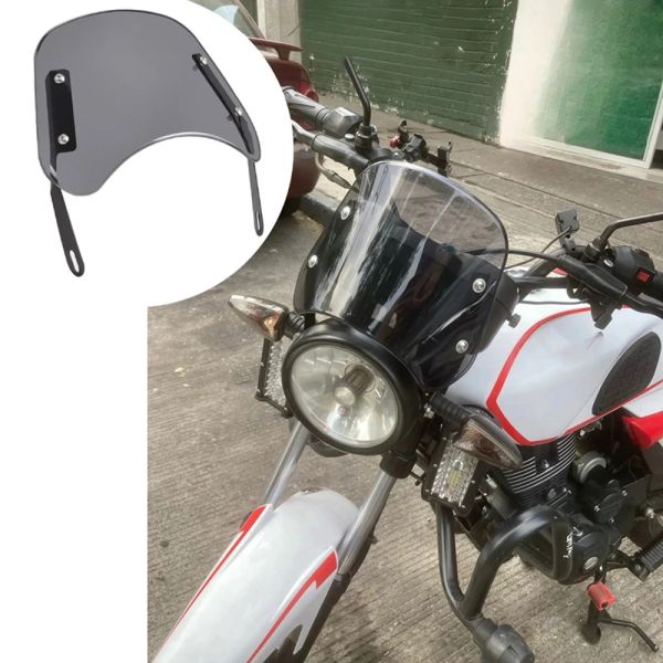 Easy Assembly Motorcycle Windshield Deflector for Various Models Including for Honda and for Kawasaki with 5 7 Inch Lights