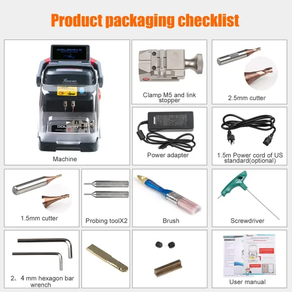 Xhorse Dolphin II XP-005L XP005L Key Cutting Machine with HD Screen & Built-in Battery