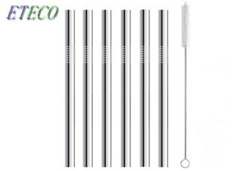 Silver Reusable Stainless Straw For Cocktail Sipping Bars Summer Cool Drinking