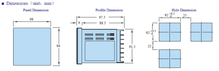 High Accuracy 3 Phase Multifunction Power Mete Modbus RTU Protocol DW9E Series