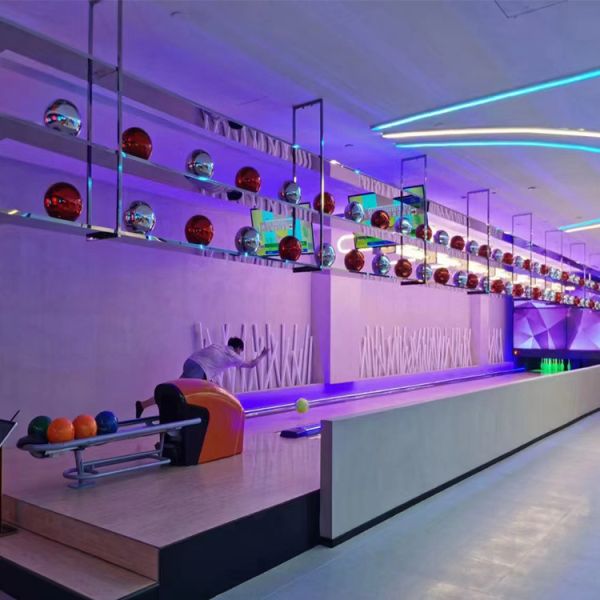 Custom Fitness Exercise Body Mini Bowling Alley Equipment with String Pinsetter