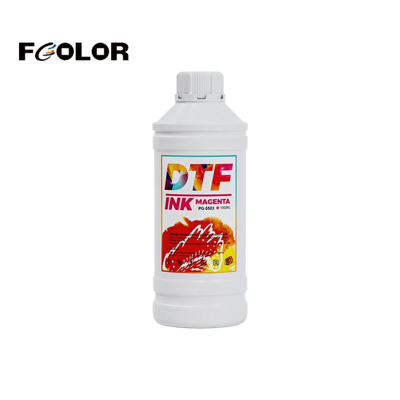 FCOLOR DTF Ink 1000ml AUTO ORDER FREE SHIPPING USA No Clog White CMYK for XP600 I3200 1390 Printer Ready to Ship