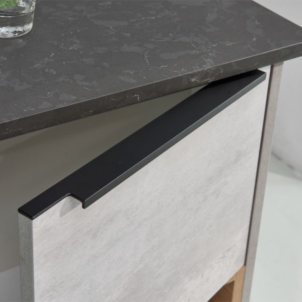 Ready To Assemble ODM 22mm Modular Kitchen Cabinets Grey Melamine Kitchen Cabinets