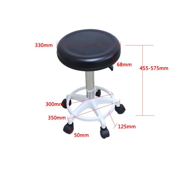 PU Round Rotary Lifting Stool One Time Fermentation Molding Cushion 330mm Diameter
