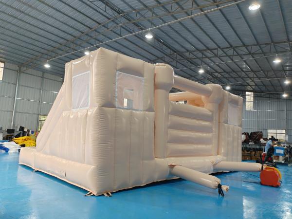 Tarpaulin Inflatable Bounce House Pink Inflatable Event Bouncer com Slide Inflatable Party Combo para Crianças