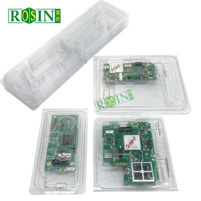 Transparent ESD Packaging Trays Plastic PET Hinge Clam Shell  ESD Blister Tray