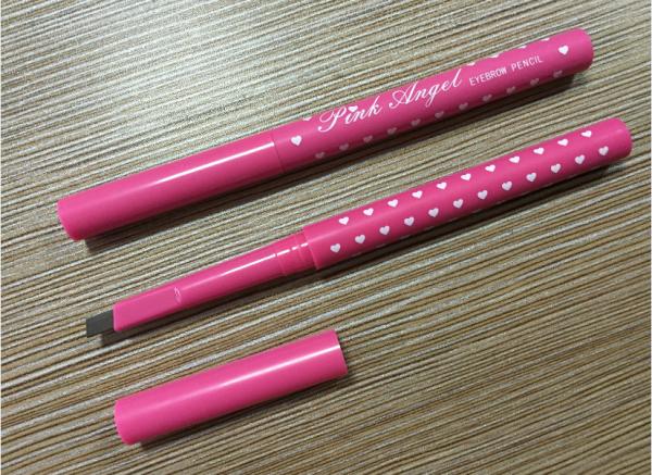 Pink angel series automatic eyebrow pencil, custom made makeup pencil OEM