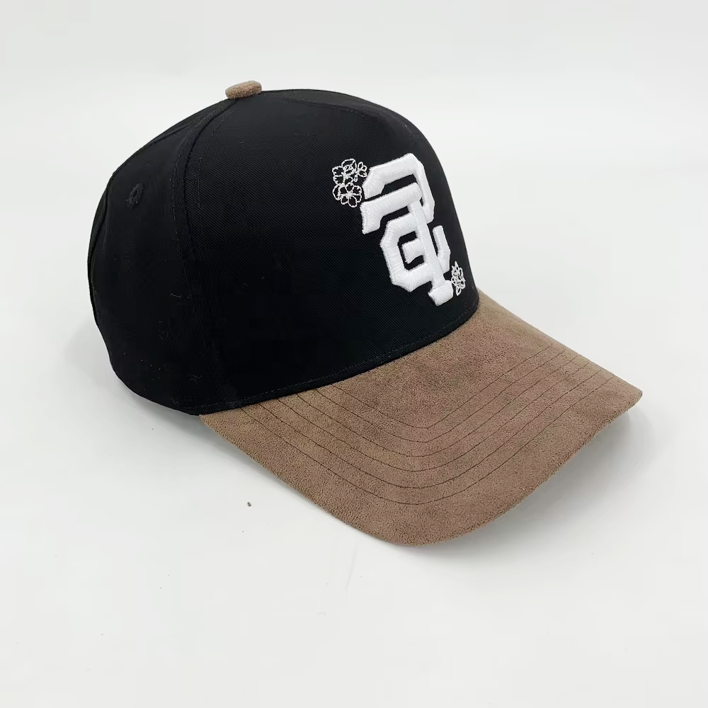 Embroidered Baseball Cap Custom 3D Suede Made Curl Brim Structured Sports A Frame K Frame Outdoor