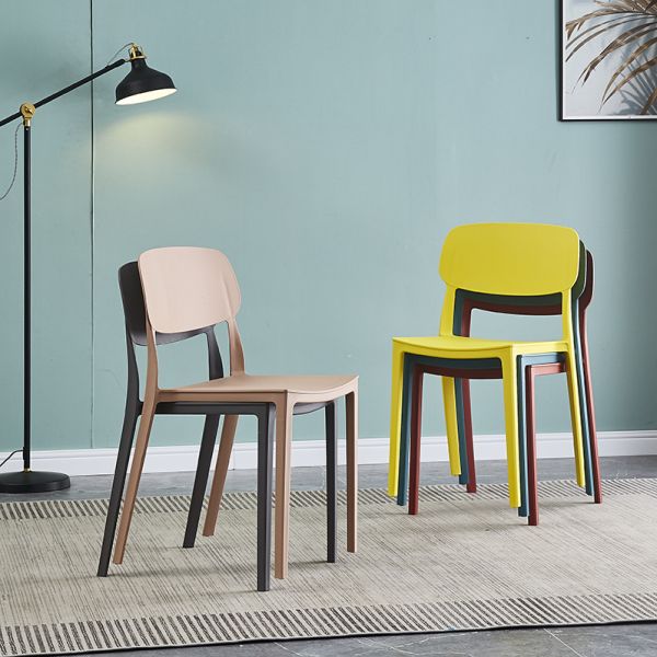 Embalaje de correos Y Jardín apilable Restaurante Colores de plástico Sillones para comedor Muebles de comedor
