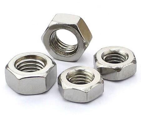 Carbon Steel / Stainless Steel Heavy Hex Nuts Hex Jam Nuts DIN934 ASTM 18.2.2