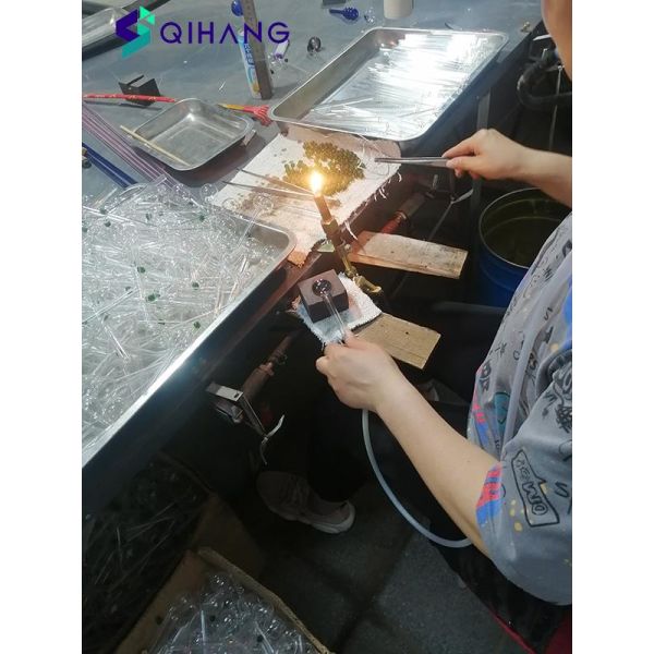 wholesale clear sweet puff glass pipe 12/14/15/16 cm for somking