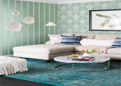 PVC Washable Vinyl Wallpaper Classical Damask For Sofa Wall Background