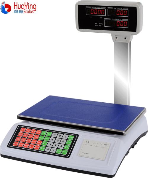 Balance numérique de supermarché avec plateau en acier inoxydable et cordon d'alimentation personnalisable, 50 kg, pour des mesures précises