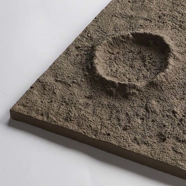 Lightweight 3D Artificial Moonscape Faux Stone PU Wall Panel Lunar Surface For Backgrounds