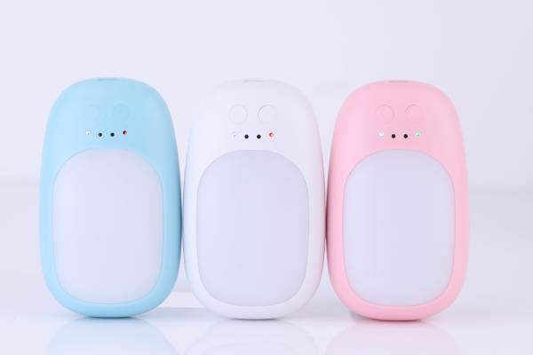 Pink Portable Charger Hand Warmer 5200mah Handwarmer Phone Charger