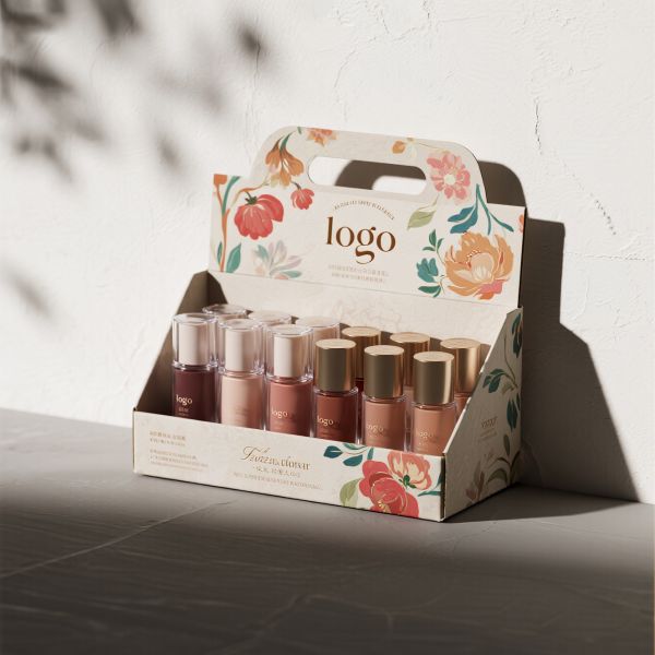 Promotion Portable Cosmetics Display Stand Recyclable Cardboard Paperboard for Point of Purchase Countertop Shelf Use