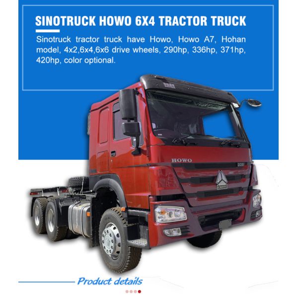 16 toneladas de eje trasero Sinotruk HOWO 6X4 camión tractor de trabajo pesado para su negocio