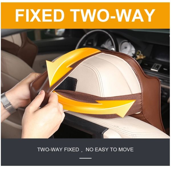 Memory Foam Car Neck Pillow - Neck Support Headrest Pillow - Lumbar Support for Car Two-in-One Back Seat Cushion