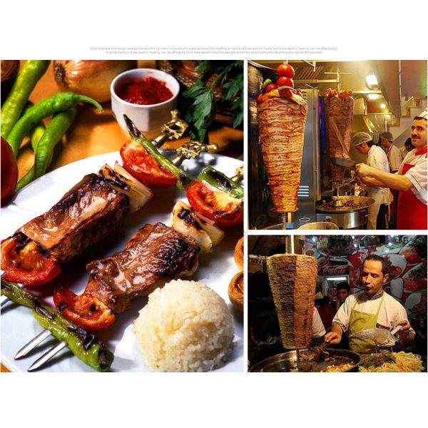 20000 мощности Газовая 4-горелка Донерная машина для ресторанов кебаб