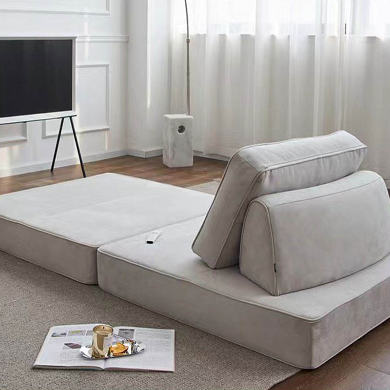 Modern Home Furniture Vacuum Packing Sofa Small Tofu Block Module Fabric Foldable Couch Compressed Sofa for Living Room