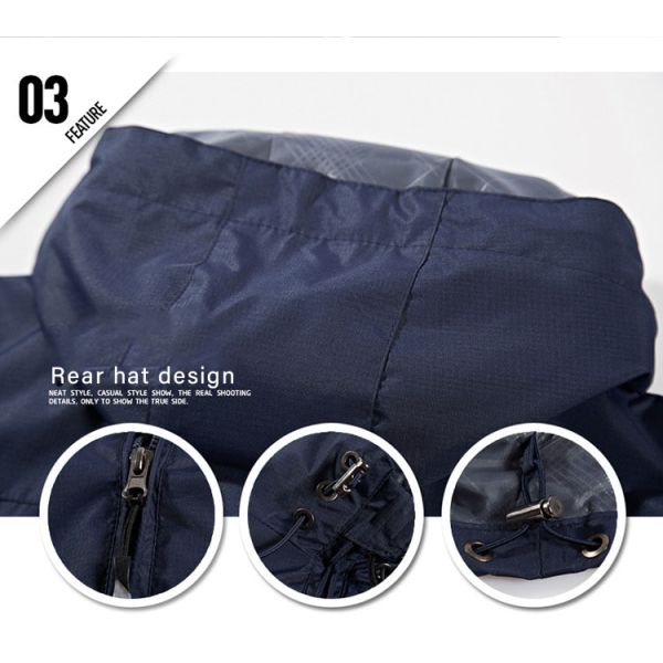 Custom Logo Blank Waterproof Windbreaker Jackets Plus Size Men's Tracksuit Jacket XMAMLON