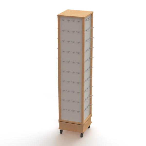 Electronics Products MDF Pegboard Display Racks Maple Color