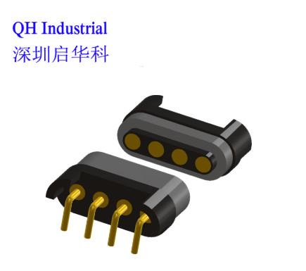 4Pin 2.54mm Pitch Male Female 2Amp 600gf Magnetic Pogo Pin Charger Connectors