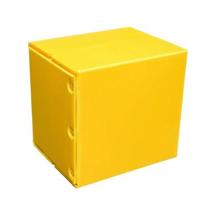 Stackable Corrugated Plastic Containers Shockproof Corrugated Tote Boxes Yellow