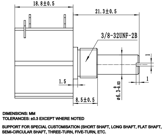 Панельный монтаж Precision Multiturn Wirewound Potentiometer 7286 2w 10k