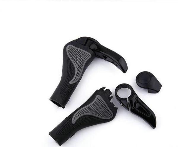 New Design Bicylce MTB bike TPR Rubber&Alloy Sheep Angle Grips Ergonomic Components Bar End Handlebars Push On Soft Grip
