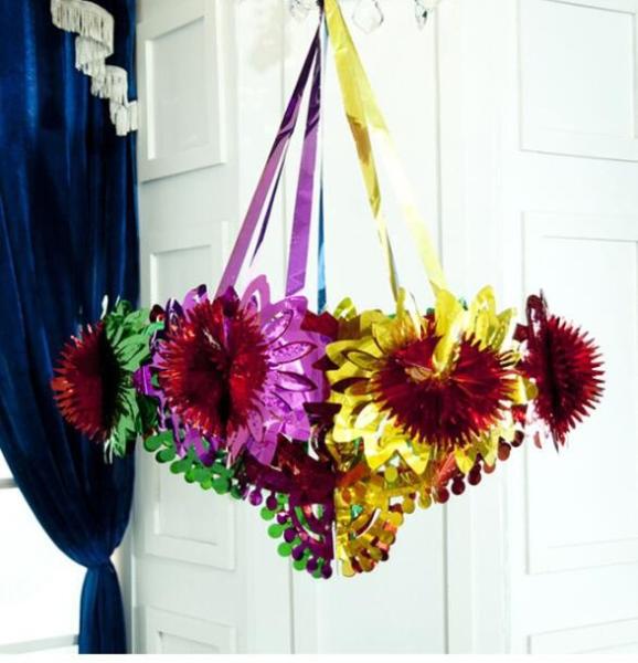 Christmas Day Celebration Pull Strips, Decorative Pull Strips, PVC Color Flower