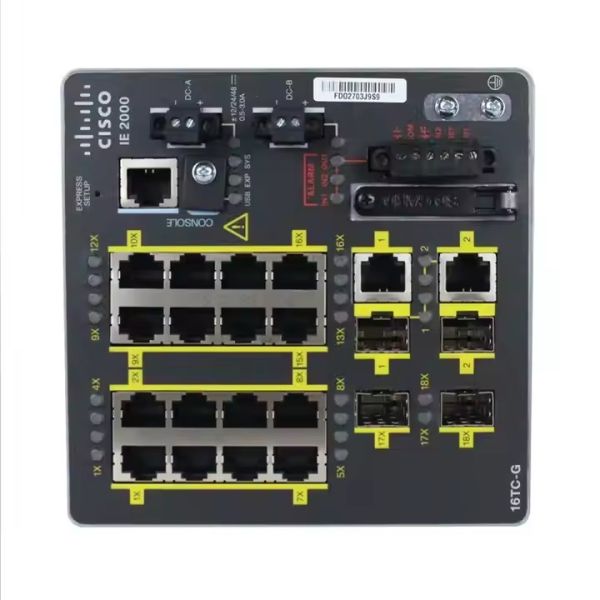Cisco IE2000 Industrial Ethernet Switch with 16FE Copper Ports 2GE SFP/T Uplink and Industrial PoE Solution