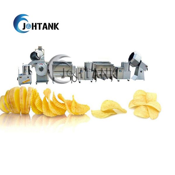 Banana Plantain Small Scale Potato Chips Making Machine 2000kg/h