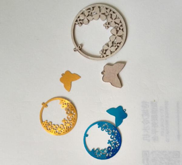 0.5mm Gold silver laser cutting machine, 100w Fiber laser cutting machine