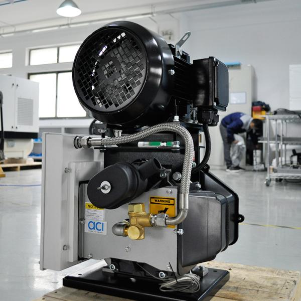 Silent Oil Free Scroll Air Compressor Micro PLC Controller 5.5kW X 2
