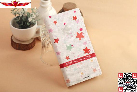 New Arrival Fashion Design Colorful PU Flip Leather Cover Case For Huawei Ascend P6