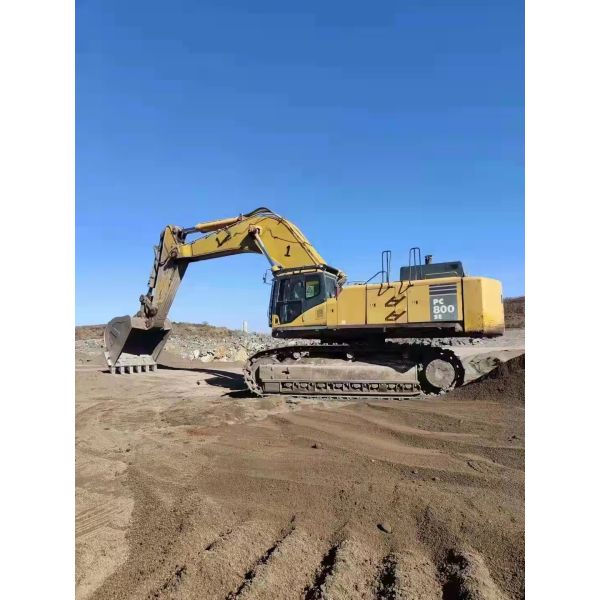 Excavadora de segunda mano Komatsu PC800 de 80 toneladas Excavadora de rastreo con cubos