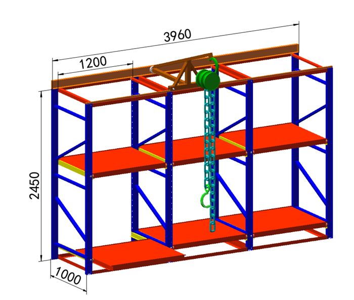 Steel Pallet Industrial Adjustable Shelving / Die Slide Injection Molding