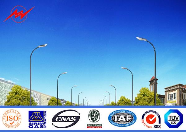 11m single arm hot dip galvanized steel pole for park lighting