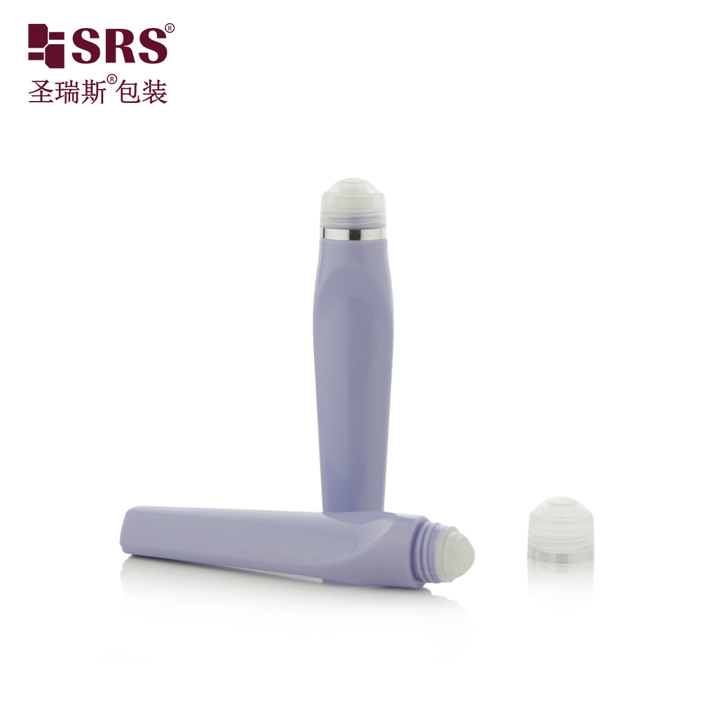 12ml  PETG Roll On Bottle Curved Body Empty Container for Eye Serum Essential Oil