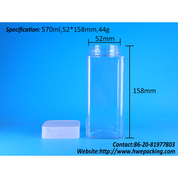 ODM Square Efficiency PET Plastic Food Cookies Dry Fruits Jar Supplier Bulk Order With Lid