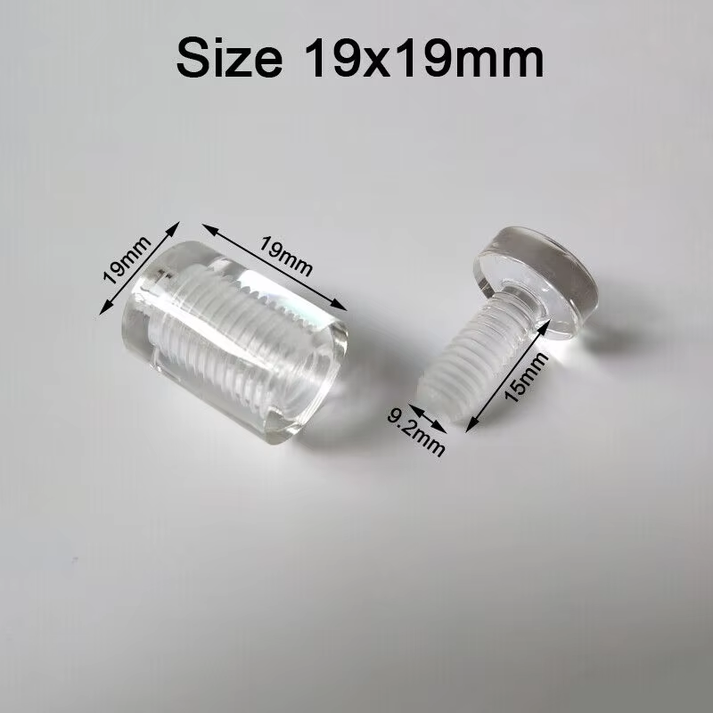 Customized Acrylic Clear Wall Mounted Standoff Screw for Sign Holder Advertising Board Bolts length 20mm