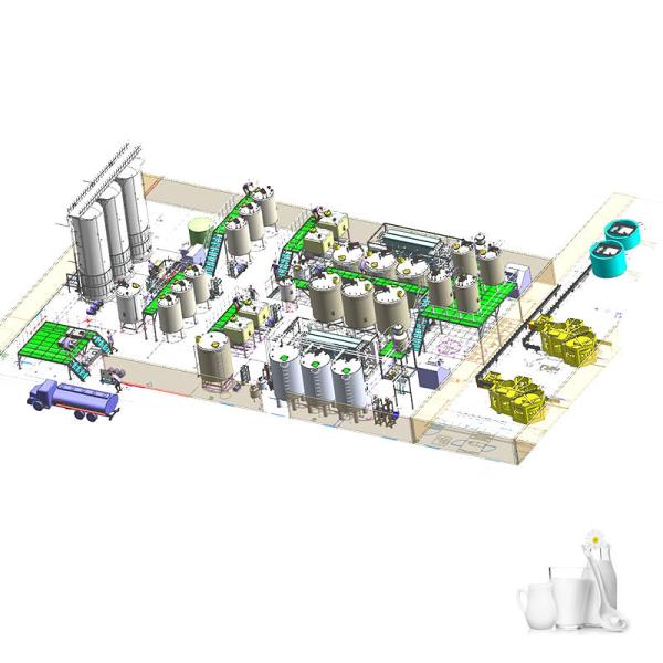 Máquina da produção de leite do GV do CE do ISO, maquinaria asséptica da planta de leiteria do leite da embalagem do malote 250ml
