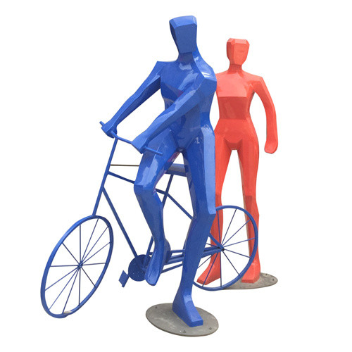 Fiberglass Abstract Garden Sculptures A Whole Family Outdoor Painted