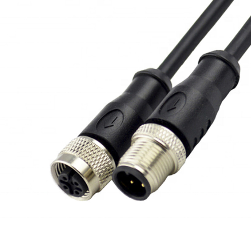 собрания кабельной проводки прямого угла 5pin 8pin M12 разъем-розетка кругового мужская для камеры CCTV PCB automative