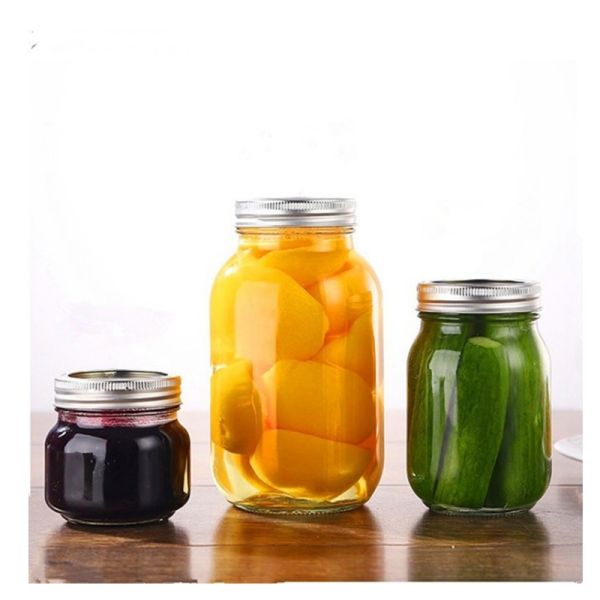 опарникы 90g стекла еды меда 380ml прозрачные загерметизированные упаковывая стеклянные